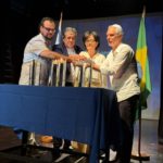 foto 2 - Lucas Padilha, padre Nelson Águia, Ana Luiza Grillo Balassiano e Paulo Maltz